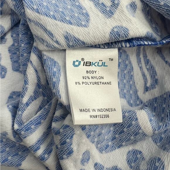 IBKUL BIANCA ROYAL BLUE Short Sleeve Mock Golf Shirt Sz S - Picture 6 of 7